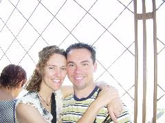 Joseph & Nicole weary from jetlag (from the tower)
