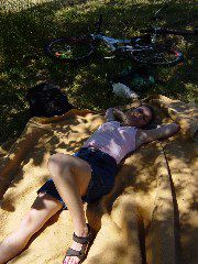 Rest after bicycling @ the Chataeux