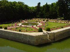 View of the garden from Chateax Chenenceau